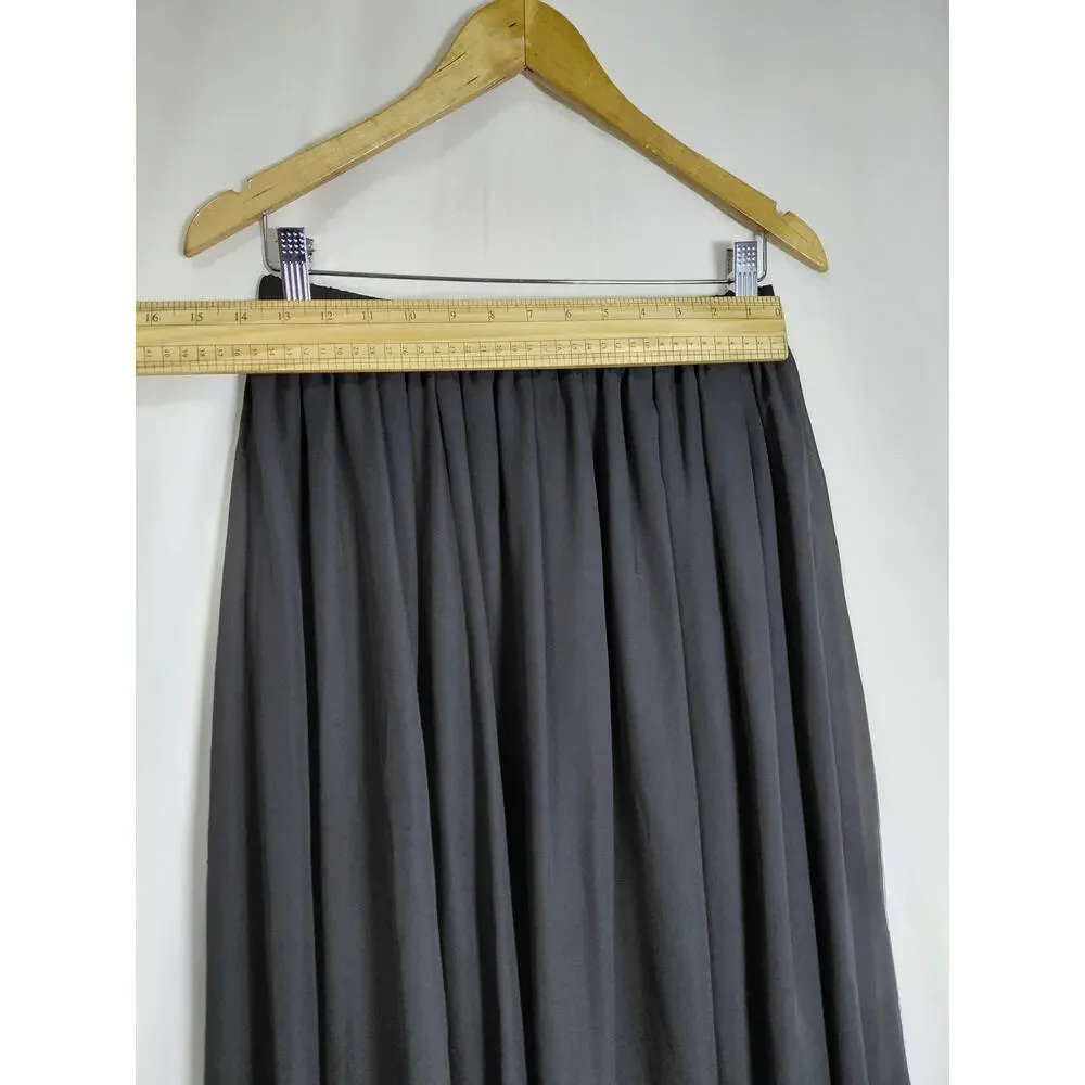 Ashro Black Hi-Low Chiffon Lined Casual Skirt Women Size S